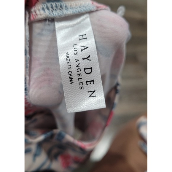 Hayden Floral Rash Guard Swimsuit Set Long Sleeve Ruffle‎ S/M #R - Picture 4 of 5